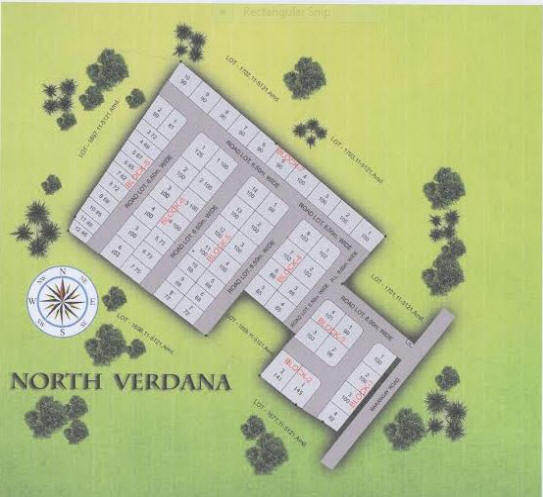 North Verdana map