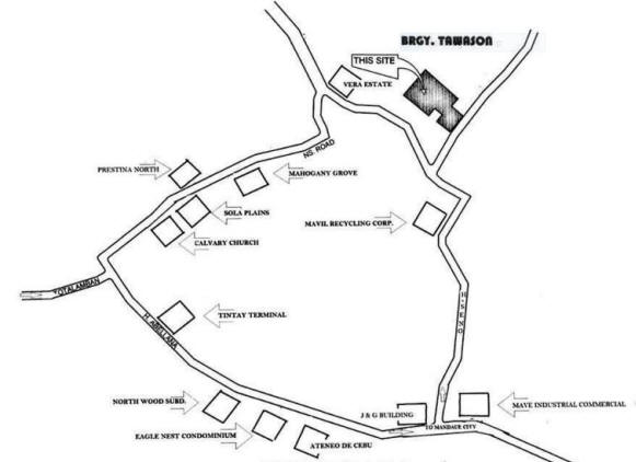 North Verdana vicinity map